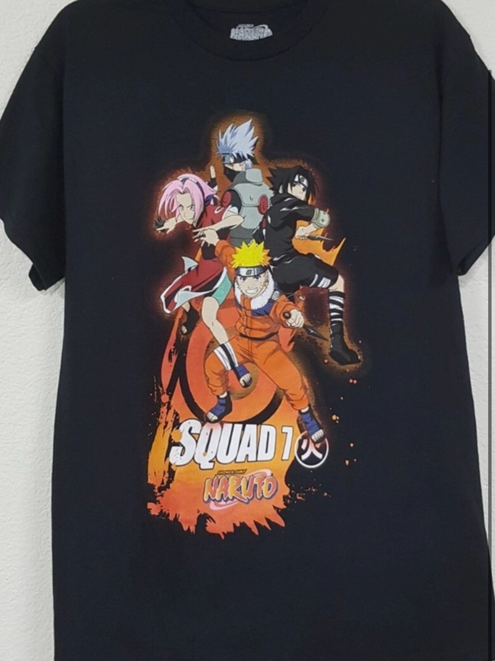 Hot Topic Black Naruto Squad 7 Graphic Tee XL